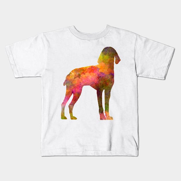 Auvergne Pointer in watercolor Kids T-Shirt by PaulrommerArt